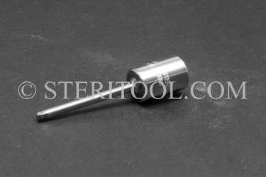 #10989 - 7/64" Ball Hex x 1/4 DR Stainless Steel Bit, 2-1/4" OAL. 1/4 dr, 1/4dr, 1/4-dr, ball hex, bit, staInless steel
