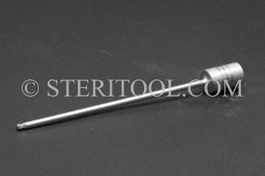 #10989SP4_718 - 7/64" Ball Hex x 1/4 DR Stainless Steel Bit, 4" Shaft, Inconel 718 1/4 dr, 1/4dr, 1/4-dr, ball hex, bit, staInless steel