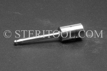 #10990 - 1/8" Ball Hex x 1/4 DR Stainless Steel Bit, 2-1/4" OAL. 1/4 dr, 1/4dr, 1/4-dr, ball hex, bit, staInless steel