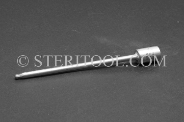 #10991SP4_718 - 9/64" Ball Hex x 1/4 DR Stainless Steel Bit, 4" Shaft, Inconel 718 1/4 dr, 1/4dr, 1/4-dr, ball hex, bit, staInless steel