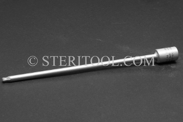 #10991SP6 - 9/64" Ball Hex x 1/4 DR Stainless Steel Bit, 6" OAL. 1/4 dr, 1/4dr, 1/4-dr, ball hex, bit, staInless steel