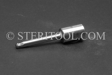 #10992 - 5/32" Ball Hex x 1/4 DR Stainless Steel Bit, 2-1/4" OAL. 1/4 dr, 1/4dr, 1/4-dr, ball hex, bit, staInless steel
