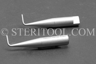 #11033 - Bent .047" Stainless Steel Tips for #10030 or #10031, pair. ring, circlip, internal, external, pliers, tips, stainless steel