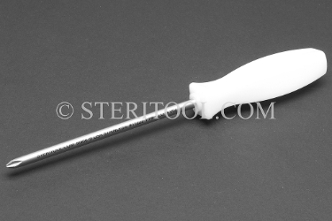 #11222 - Philips #1 Stainless Steel Screwdriver with Nylon Handle 4"(100mm) OAL. screwdriver, phillips, philips, stainless steel