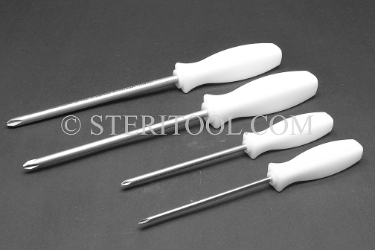 #11229 - SET: 4 pc Stainless Steel Screw Driver Set: Ph#0 ~ Ph#3. screwdriver, phillips, philips, stainless steel