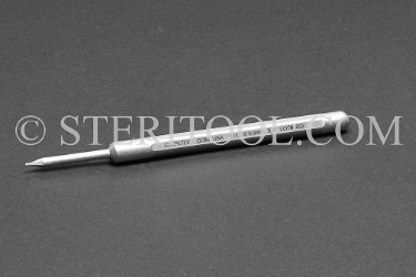 #11259 -  0.9mm Ball Hex x 100(4") OAL Stainless Steel Precision Driver. ball hex, precision, stainless steel, screwdriver