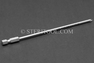 #11275 - Phillips #0 x 6"(150mm) OAL Stainless Steel Power Bit. screwdriver, phillips, philips, stainless steel