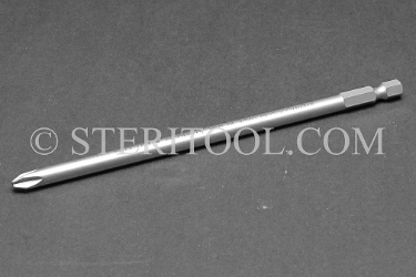 #11277 - Phillips #2 x 6"(150mm) OAL Stainless Steel Power Bit. screwdriver, phillips, philips, stainless steel