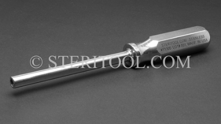 #11300 - Stainless Steel Bit Driver with SS Handle. bit driver, bit handle, stainless steel