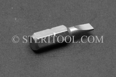 #11311 - 5/32" Parallel (slot) Screwdriver x 1"(25mm) OAL Stainless Steel Bit for Bit Holders. hex bit, bit holder, stainless steel