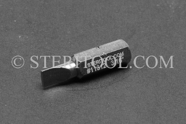#11312 - 3/16" Parallel (slot) Screwdriver x 1"(25mm) OAL Stainless Steel Bit for Bit Holders. hex bit, bit holder, stainless steel