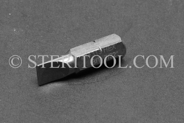 #11313 - 7/32" Parallel (slot) Screwdriver x 1"(25mm) OAL Stainless Steel Bit for Bit Holders. hex bit, bit holder, stainless steel