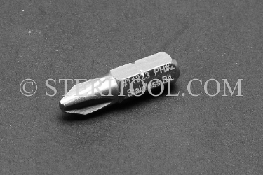 #11323 - Phillips #2 x 1"(25mm) OAL Stainless Steel Bit for Bit Holders. phillips, philips, bit holder, stainless steel