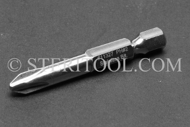 #11327 - Phillips #2 x 2"(50mm) OAL Stainless Steel Power Bit. phillips, philips, bit holder, stainless steel