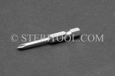 #11329 - Phillips #0 x 2"(50mm) OAL Stainless Steel Power Bit. phillips, philips, bit holder, stainless steel