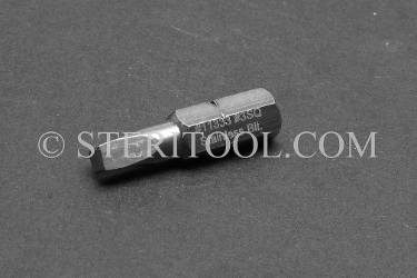 #11333 - #3 Square x 1"(25mm) OAL Stainless Steel Bit for Bit Holders. robertson, square, bit, stainless steel