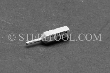 #11354 - 1.5mm Hex x 1"(25mm) OAL Stainless Steel Bit for Bit Holders. hex bit, bit holder, stainless steel