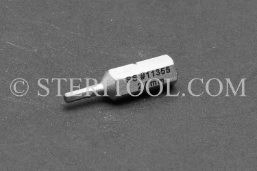 #11355 - 2.0mm Hex x 1"(25mm) OAL Stainless Steel Bit for Bit Holders. hex bit, bit holder, stainless steel