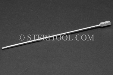 #11356_SP6 - 2.5mm Hex x 6"(150mm) OAL Stainless Steel Bit. hex, bit, driver, screwdriver, stainless steel, allen
