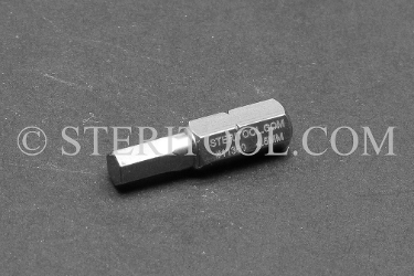 #11360 - 4.5mm Hex x 1"(25mm) OAL Stainless Steel Bit for Bit Holders. hex bit, bit holder, stainless steel