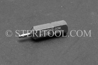 #11374 - 1.5mm Ball Hex x 1"(25mm) OAL Stainless Steel Bit for Bit Holders. ball hex bit, bit holder, stainless steel