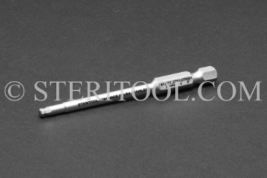 #11377_SP3 - 3.0mm Ball Hex x 3"(75mm) OAL Stainless Steel Bit. hex, bit, driver, screwdriver, stainless steel, allen