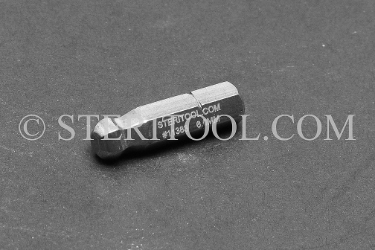 #11383 - 6.0mm Ball Hex x 1"(25mm) OAL Stainless Steel Bit for Bit Holders. ball hex bit, bit holder, stainless steel