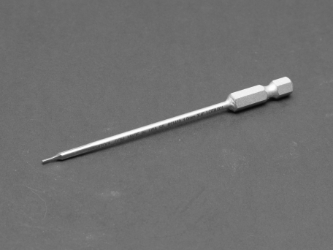 #11411 - 1.1mm Hex x 4"(100mm) OAL Stainless Steel Power Bit. hex bit, power bit, stainless steel