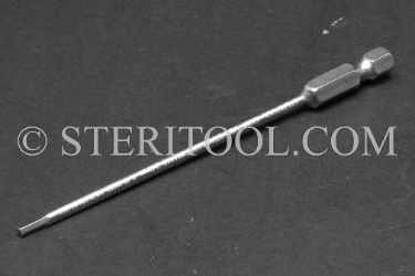 #11415_NM - 2.0mm Hex x 4"(100mm) OAL Non-Magnetic Stainless Steel Power Bit.  hex bit, power bit, stainless steel