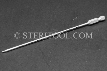 #11434 - 1.5mm Hex x 6"(150mm) OAL Stainless Steel Power Bit. hex bit, power bit, stainless steel