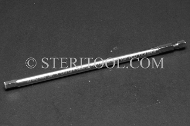 #11442 - 5.5mm Hex x 6"(150mm) OAL Stainless Steel Power Bit. hex bit, power bit, stainless steel