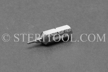 #11450 - 0.035" Hex x 1"(25mm) OAL Stainless Steel Bit for Bit Holders. hex, bit, stainless steel