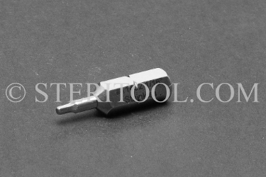 #11452 - 1/16" Hex x 1"(25mm) OAL Stainless Steel Bit for Bit Holders. hex, bit, stainless steel