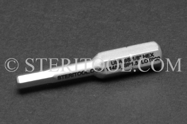 #11456_SP1.5 - 1/8" Hex x 1.5"(38mm) OAL Stainless Steel Bit for Bit Holders.  hex, bit, stainless steel