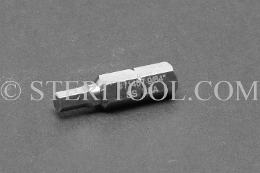 #11457 - 9/64" Hex x 1"(25mm) OAL Stainless Steel Bit for Bit Holders. hex, bit, stainless steel