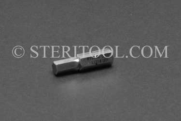 #11459 - 3/16" Hex x 1"(25mm) OAL Stainless Steel Bit for Bit Holders. hex, bit, stainless steel