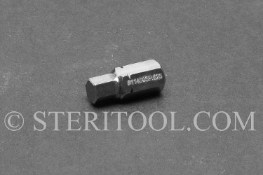 #11459_SP.625 - 3/16" Hex x .625"(15mm) OAL Stainless Steel Bit. hex, bit, driver, screwdriver, stainless steel, allen
