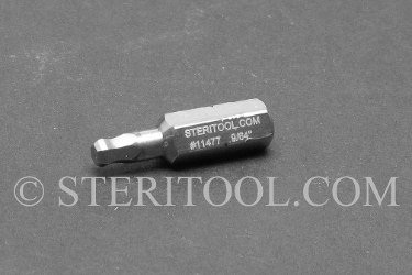 #11477 - 9/64" Ball Hex x 1"(25mm) OAL Stainless Steel Bit for Bit Holders. ball hex, bit, stainless steel