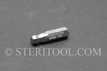 #11480 - 7/32" Ball Hex x 1"(25mm) OAL Stainless Steel Bit for Bit Holders. ball hex, bit, stainless steel