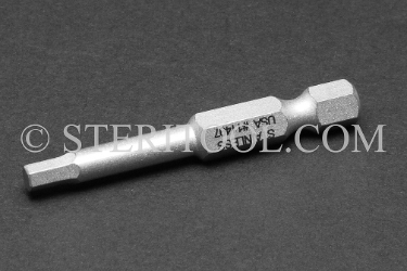 #11497 - 9/64" Hex x 2"(50mm) OAL Stainless Steel Power Bit. hex bit, power bit, stainless steel