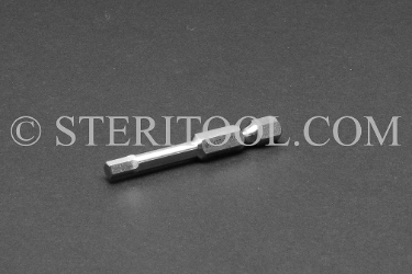 #11498_Ti - 5/32" Hex x 2"(50mm) OAL Titanium Power Bit. 6AL-4V  hex bit, power bit, stainless steel