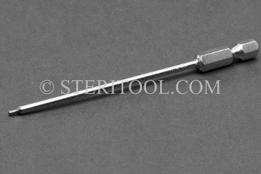 #11512 - 1/16" Hex x 4"(100mm) OAL Stainless Steel Power Bit. hex bit, power bit, stainless steel