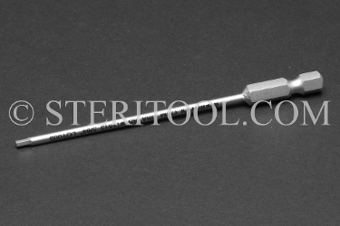#11513 - 5/64" Hex x 4"(100mm) OAL Stainless Steel Power Bit. hex bit, power bit, stainless steel