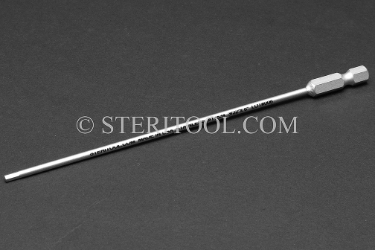 #11534 - 3/32" Hex x 6"(150mm) OAL Stainless Steel Power Bit. hex bit, power bit, stainless steel