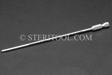 #11535 - 7/64" Hex x 6"(150mm) OAL Stainless Steel Power Bit. hex bit, power bit, stainless steel