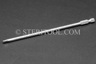 #11537 - 9/64" Hex x 6"(150mm) OAL Stainless Steel Power Bit. hex bit, power bit, stainless steel