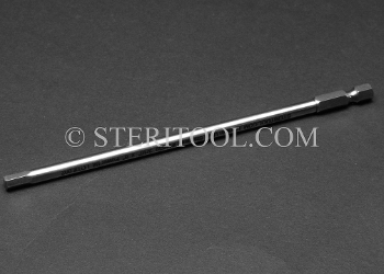 #11539 - 3/16" Hex x 6"(150mm) OAL Stainless Steel Power Bit. hex bit, power bit, stainless steel