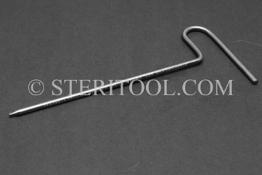 #11629 - 1.5mm Stainless Steel Ball Hex T, 115mm shaft length. Single End ball hex, T, formed, stainless steel