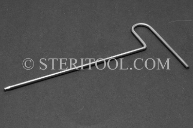 #11630 - 2.0mm Stainless Steel Ball Hex T, 115mm shaft length. Single End. ball hex, T, formed, stainless steel