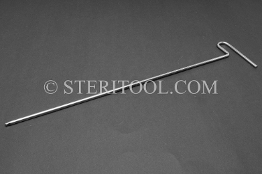 #11632_SP12 - 3.0mm Stainless Steel T Ball Hex Key, 12"(300mm) Shaft. Single End. ball hex, T, stainless steel, allen